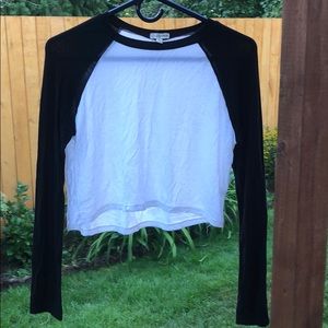 Crop top base ball tee